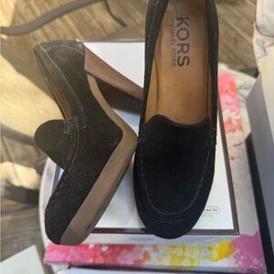 Michael Kors Black Suede Loafers